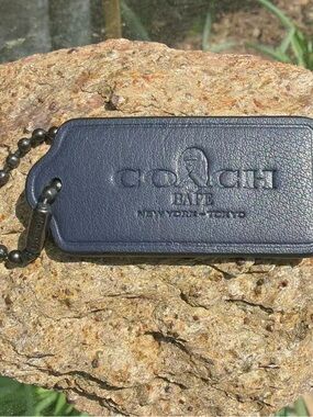 Coach x BAPE Navy Blue Leather Hangtag Bag Charm